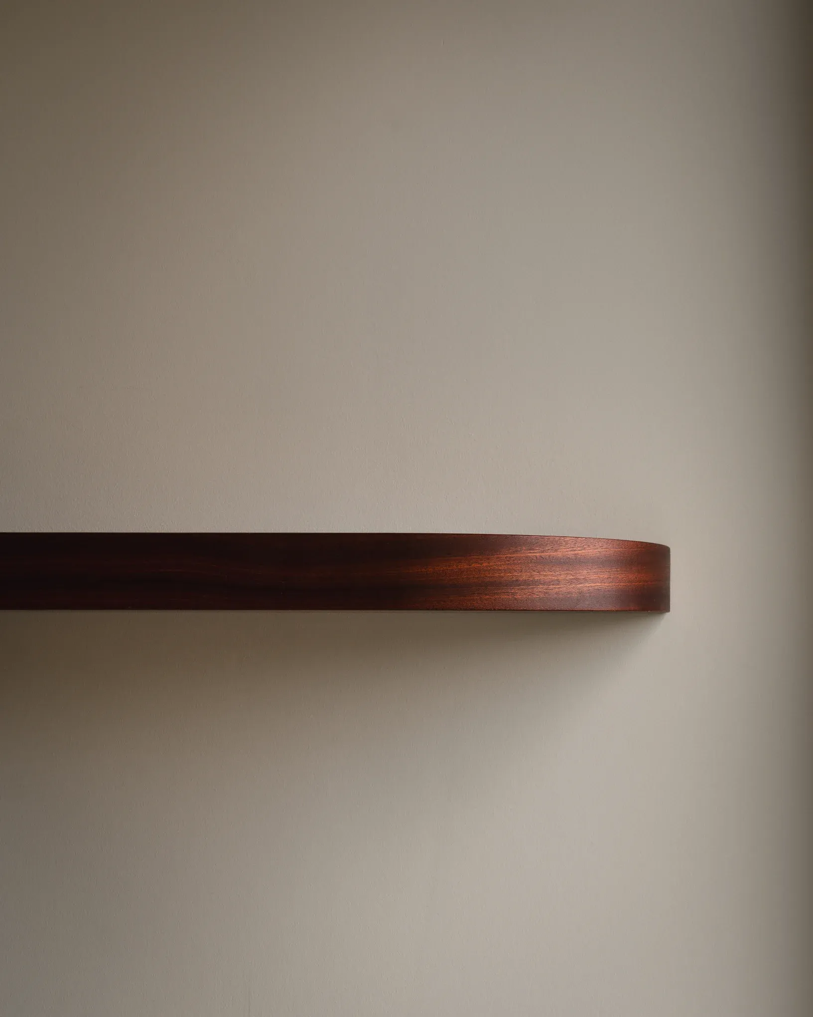 Kitchen island in mahogany with a honed limestone top, canal house, Amsterdam